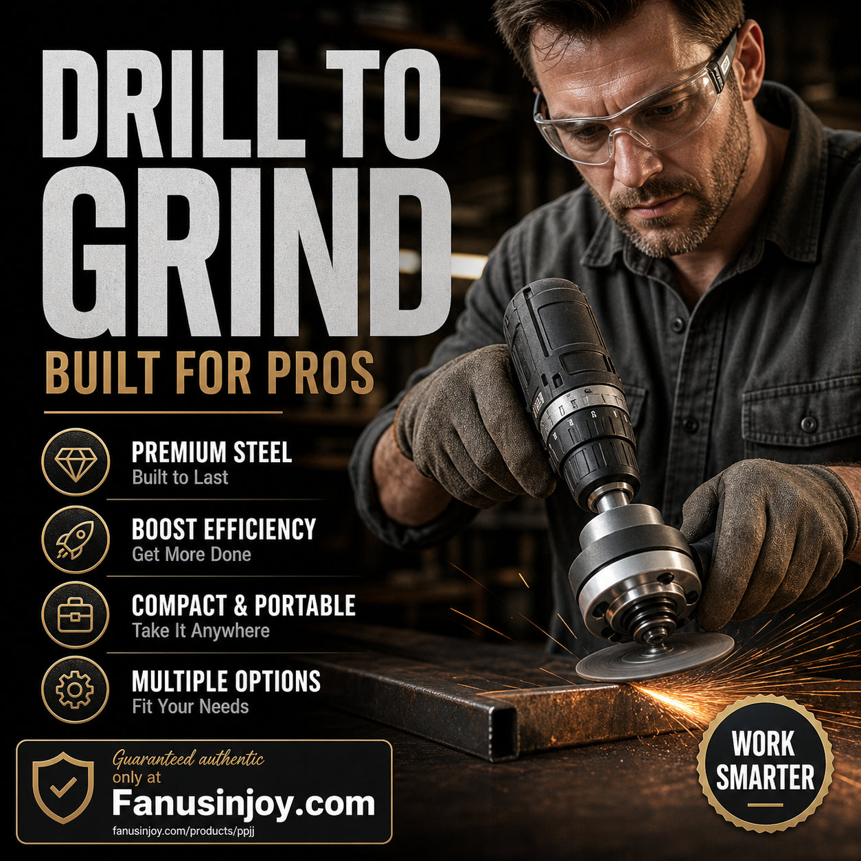 🏭Factory Special 🔥50% Off！🛠️Faster, smoother and easier to use！Heavy Duty Drill to Angle Grinder Adapter
