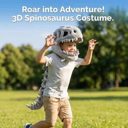 Dinosaur Skeleton Headgear Pillow, 4 Color Options Available, Unisex Cushion, Perfect for Party Cosplay and Sofa Lounging