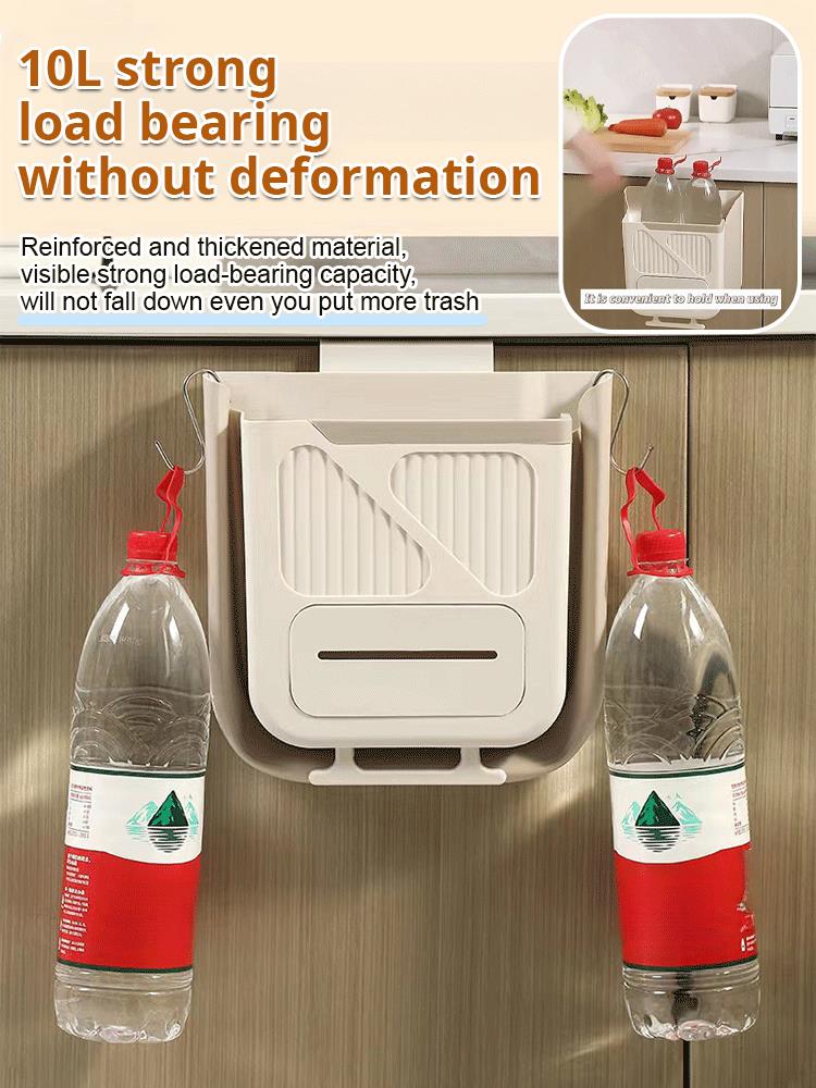 🗑️50% OFF NOW!🕒Foldable Hanging Trash Can – Space Saving, Leak Proof & Easy to Clean🧼