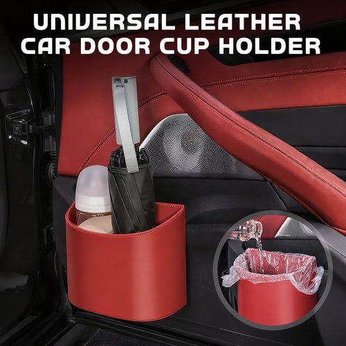 🚗 45% OFF! Leather Car Door Cup Holder – Wide‑mouth opening, easy reach for drinks & phone. Clip‑on secure fit. PU leather, tough & stylish. 🛡️✨
