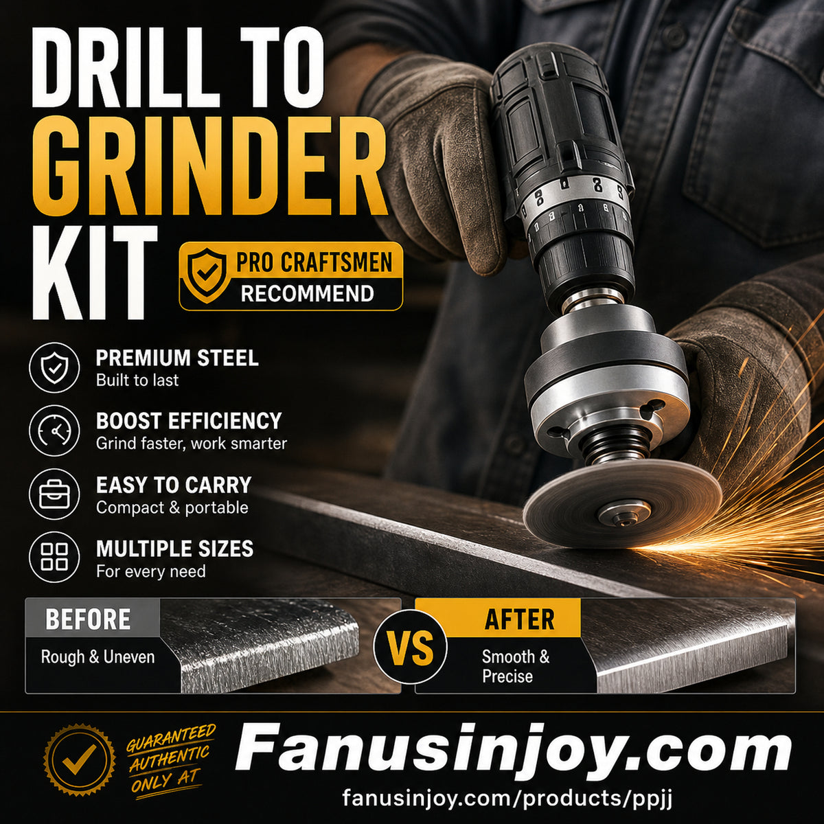 🏭Factory Special 🔥50% Off！🛠️Faster, smoother and easier to use！Heavy Duty Drill to Angle Grinder Adapter