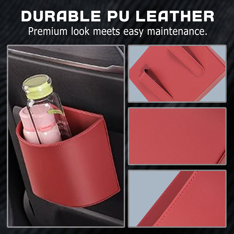 🚗 45% OFF! Leather Car Door Cup Holder – Wide‑mouth opening, easy reach for drinks & phone. Clip‑on secure fit. PU leather, tough & stylish. 🛡️✨
