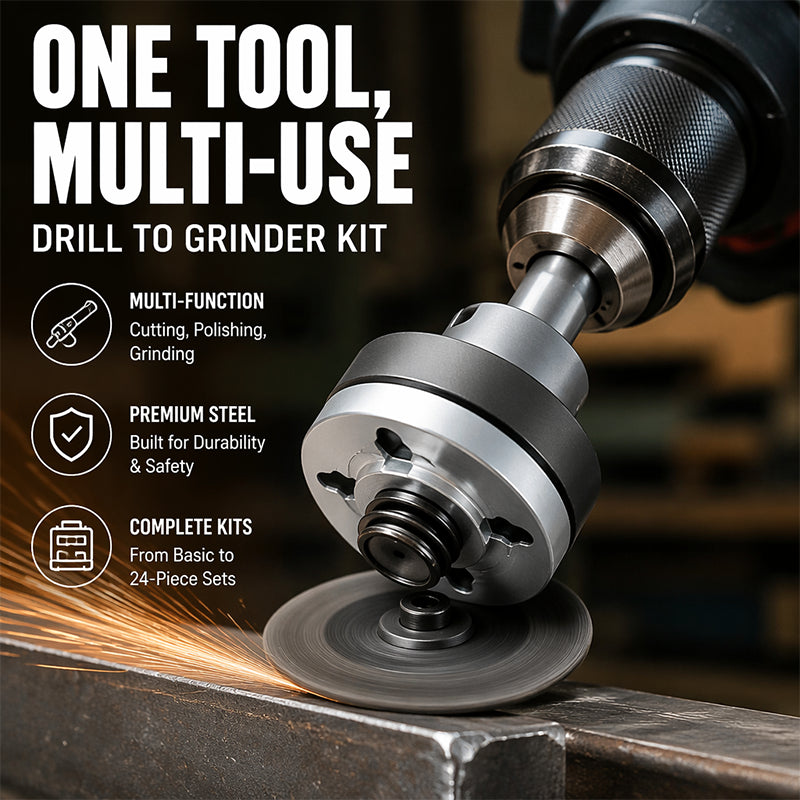 🏭Factory Special 🔥50% Off！🛠️Faster, smoother and easier to use！Heavy Duty Drill to Angle Grinder Adapter