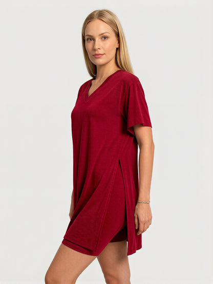 Women's Summer Casual Set: Loose T-Shirt and Biker Shorts – Reversible Athleisure Set