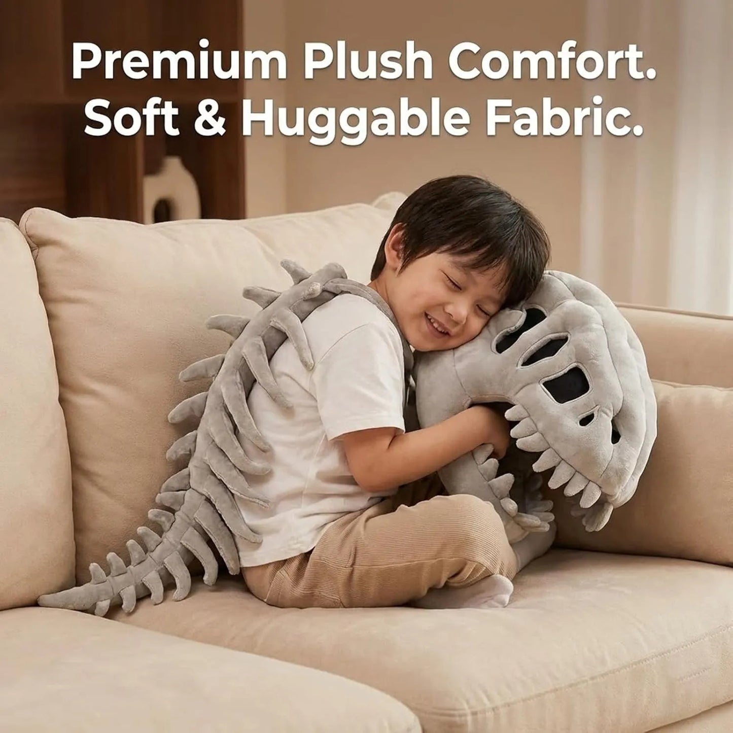 Dinosaur Skeleton Headgear Pillow, 4 Color Options Available, Unisex Cushion, Perfect for Party Cosplay and Sofa Lounging