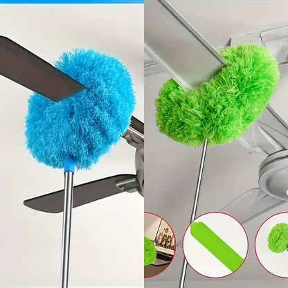 Extendable Microfiber Ceiling Fan Duster - Long Handle, Dust-Locking, Reusable & Machine Washable, Effortless Cleaning Brush for High Ceilings & Ceiling Fans
