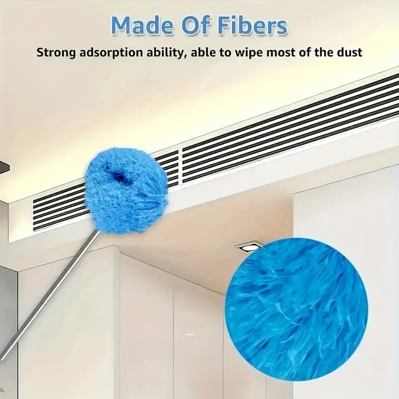Extendable Microfiber Ceiling Fan Duster - Long Handle, Dust-Locking, Reusable & Machine Washable, Effortless Cleaning Brush for High Ceilings & Ceiling Fans