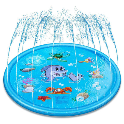 Pecute Dog Splash Pad Sprinkler Mat, Non-Slip Durable Thick PVC Backyard Water Play Mat for Dogs(without PVC pipe ), Portable Pet Wading Pool & Summer Outdoor Toy, dealsforyoudays,petlover,summer essential,summervibes Swimming Pool Set Kiddie Inflatable