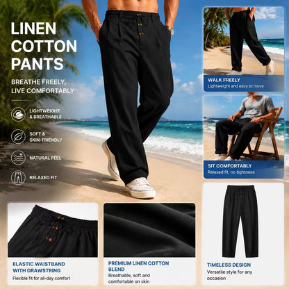 ⏳ Limited-Time Offer ⏰ Men's Loose-Fit Casual Lightweight Straight-Leg Pants