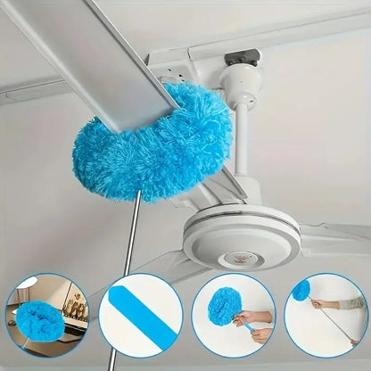 Extendable Microfiber Ceiling Fan Duster - Long Handle, Dust-Locking, Reusable & Machine Washable, Effortless Cleaning Brush for High Ceilings & Ceiling Fans